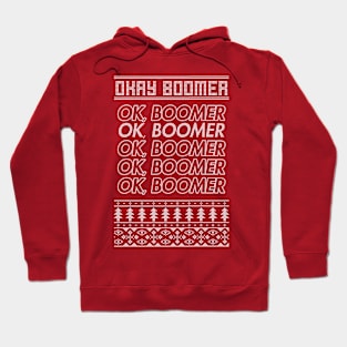 OK, Boomer Christmas Sweater Hoodie